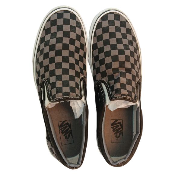 Vans Off The Wall SK8 Mens Black & Gray Checkered Slip-On Sneakers- Size: 11 1/2 - Picture 5 of 7